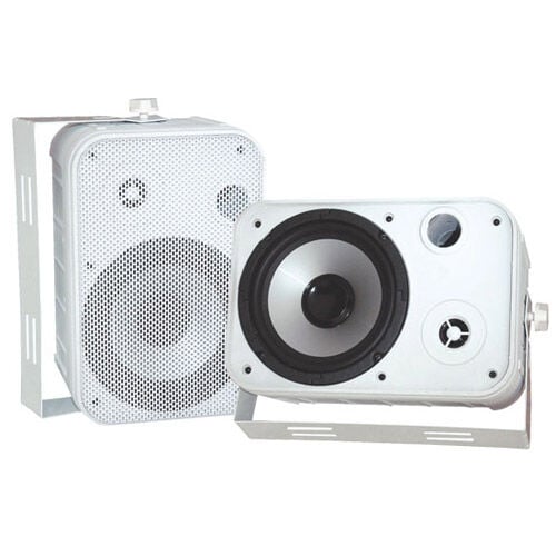 Photos - Speakers Pyle PDWR50W 6.5" Indoor/Outdoor Waterproof Speaker Pair White 